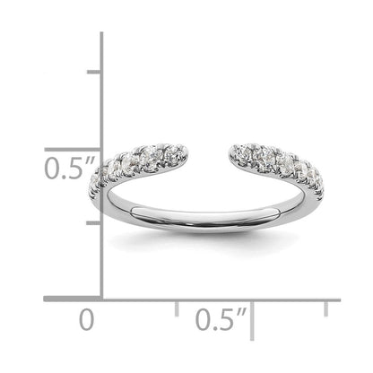 True Origin 14K Weißgold 3/8 Karat Im Labor Gezüchtet Diamant Vs+ F+ Komplett Ehering Ring