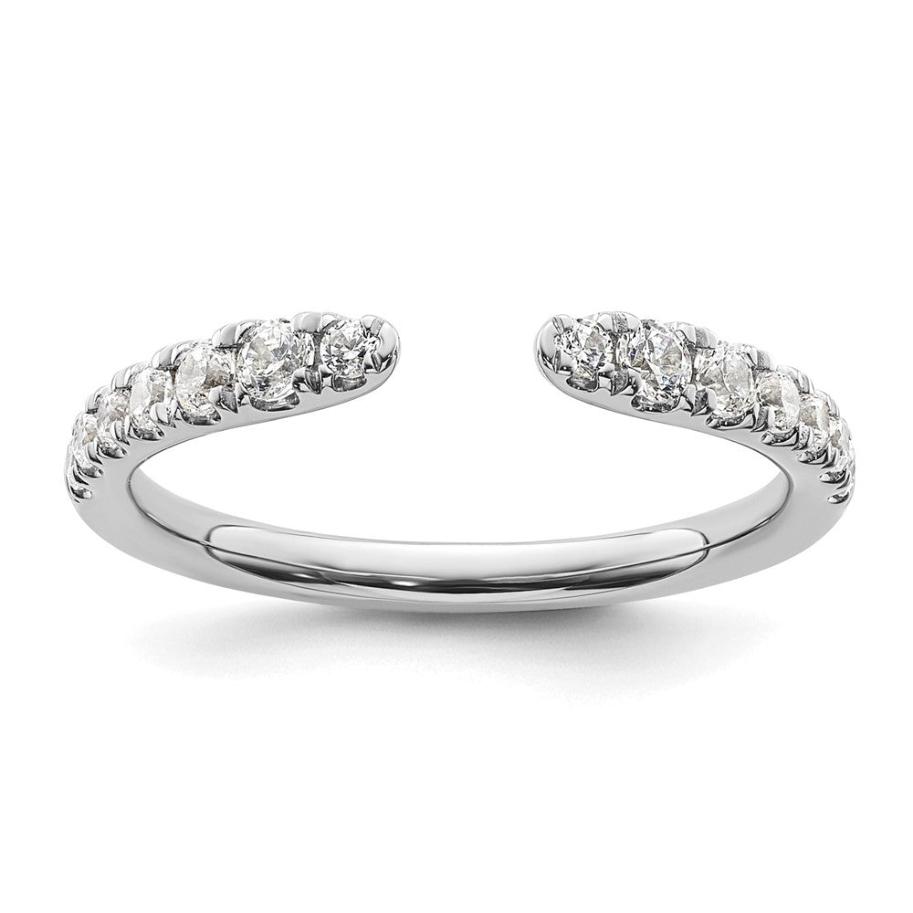 True Origin 14K Weißgold 3/8 Karat Im Labor Gezüchtet Diamant Vs+ F+ Komplett Ehering Ring
