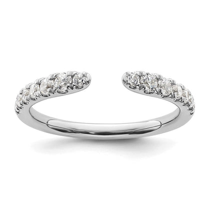 True Origin 14K Weißgold 3/8 Karat Im Labor Gezüchtet Diamant Vs+ F+ Komplett Ehering Ring
