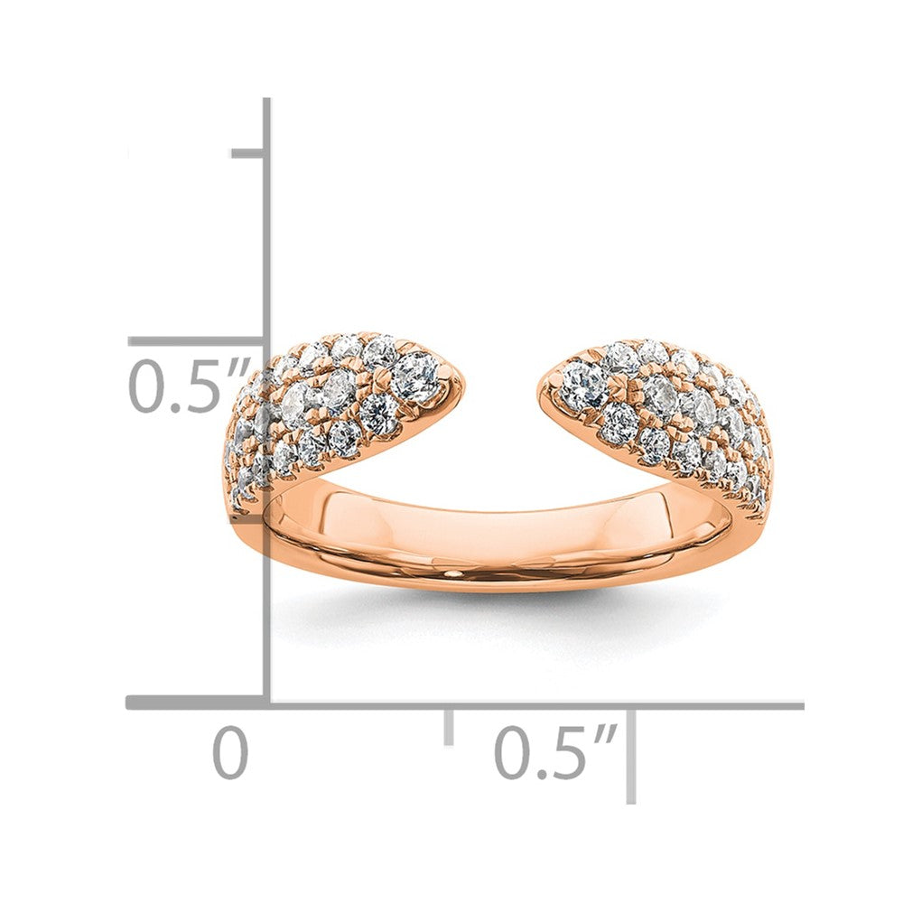 14K Roségold True Origin 3/4 Karat Im Labor Gezüchtet Diamant Vs D E F Fantasie Ring