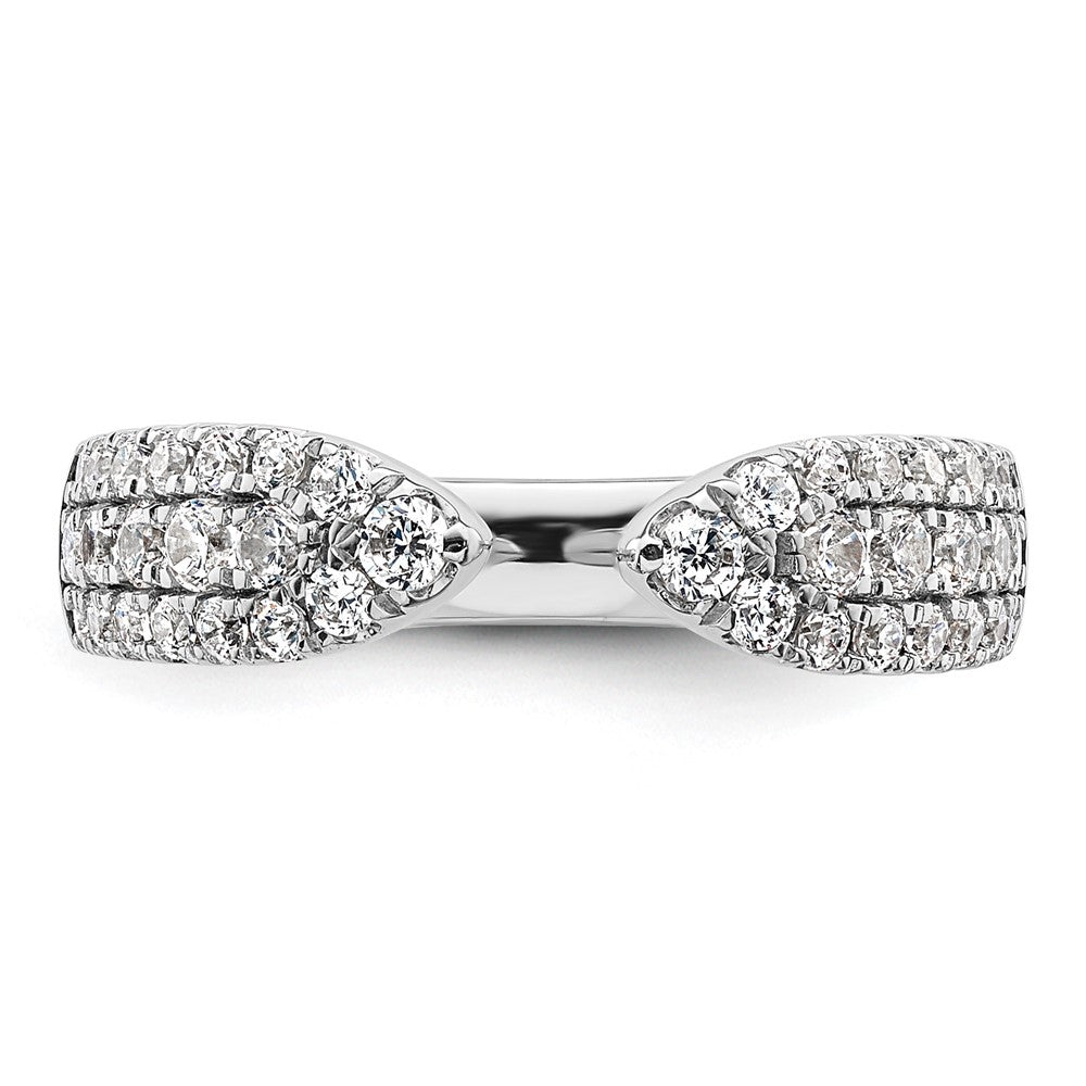 True Origin 14K Weißgold 3/4 Karat Im Labor Gezüchtet Diamant Vs+ F+ Komplett Ehering Ring
