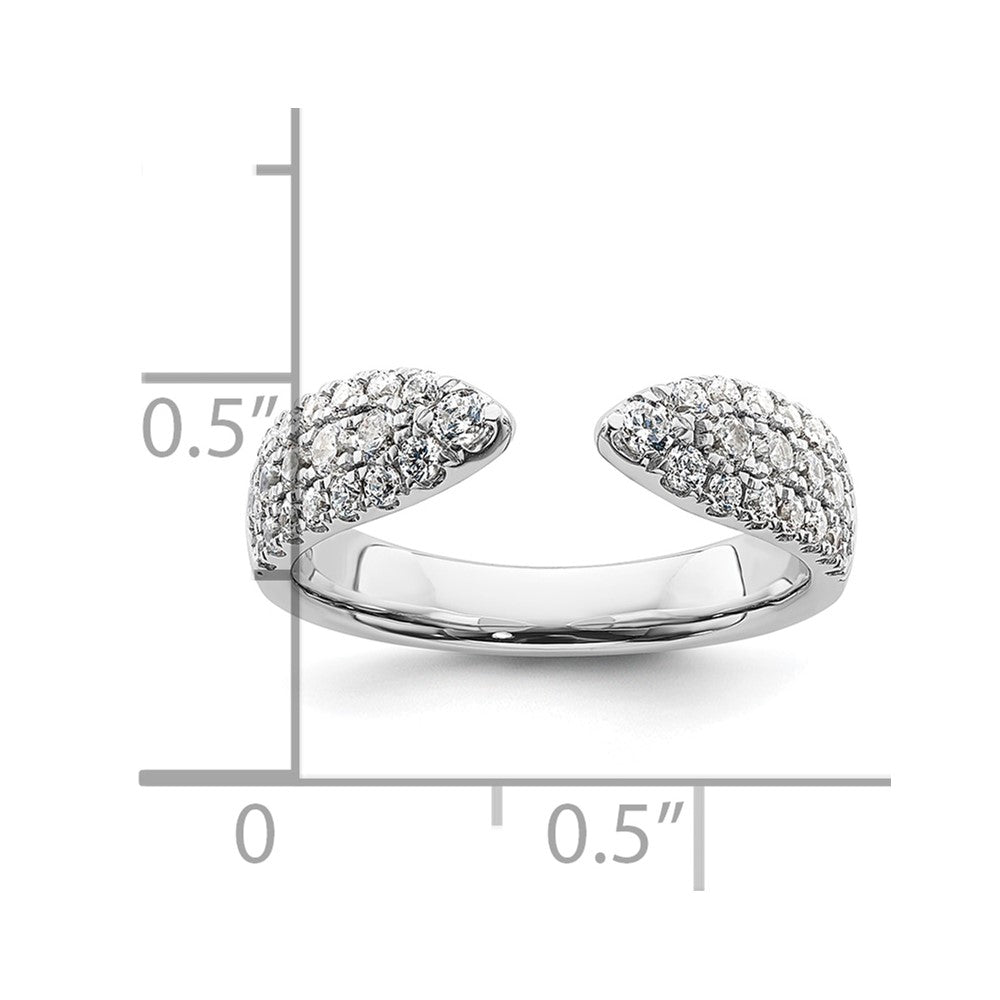 True Origin 14K Weißgold 3/4 Karat Im Labor Gezüchtet Diamant Vs+ F+ Komplett Ehering Ring