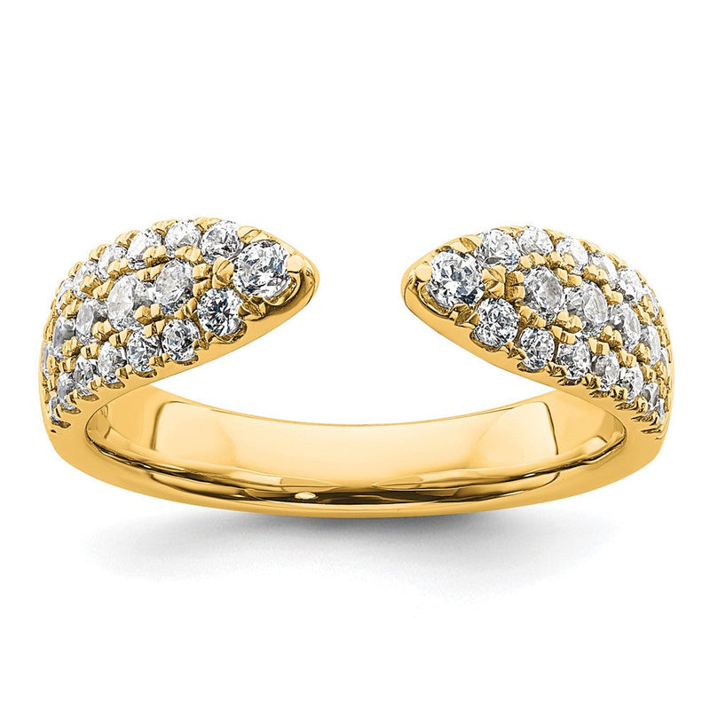 True Origin 14K Gelbgold 3/4 Karat Im Labor Gezüchtet Diamant Vs+ F+ Komplett Ehering Ring