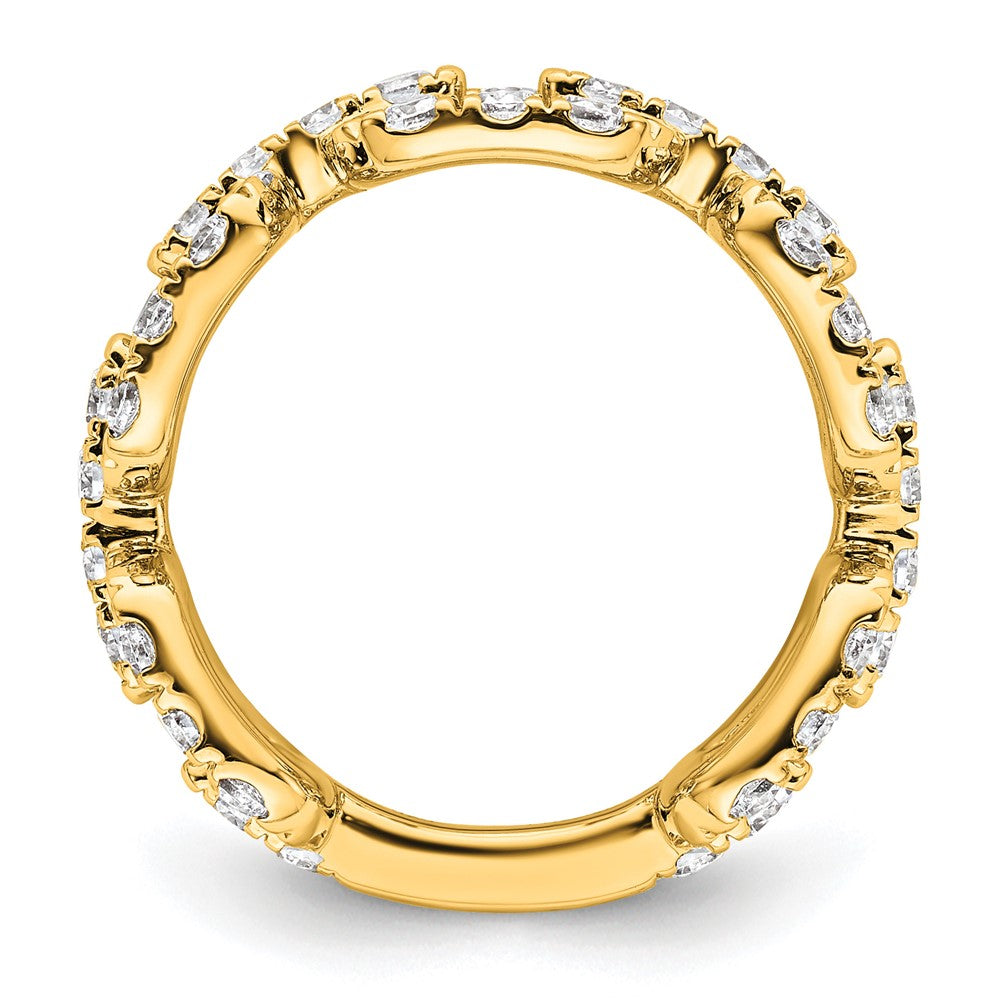 True Origin 14K Gelbgold 2 3/8 Karat Im Labor Gezüchtet Diamant Vs+ F+ Komplett Ehering Ring