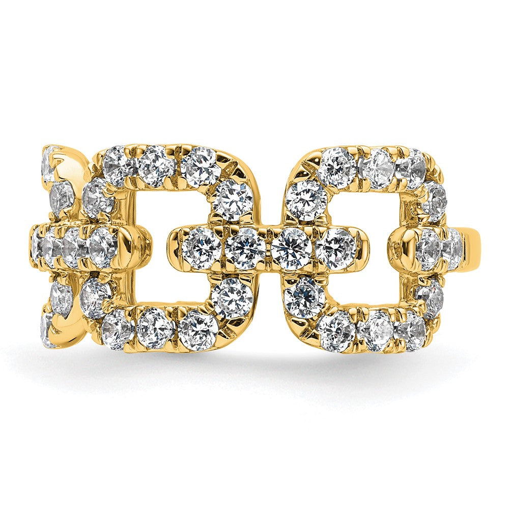 True Origin 14K Gelbgold 2 3/8 Karat Im Labor Gezüchtet Diamant Vs+ F+ Komplett Ehering Ring