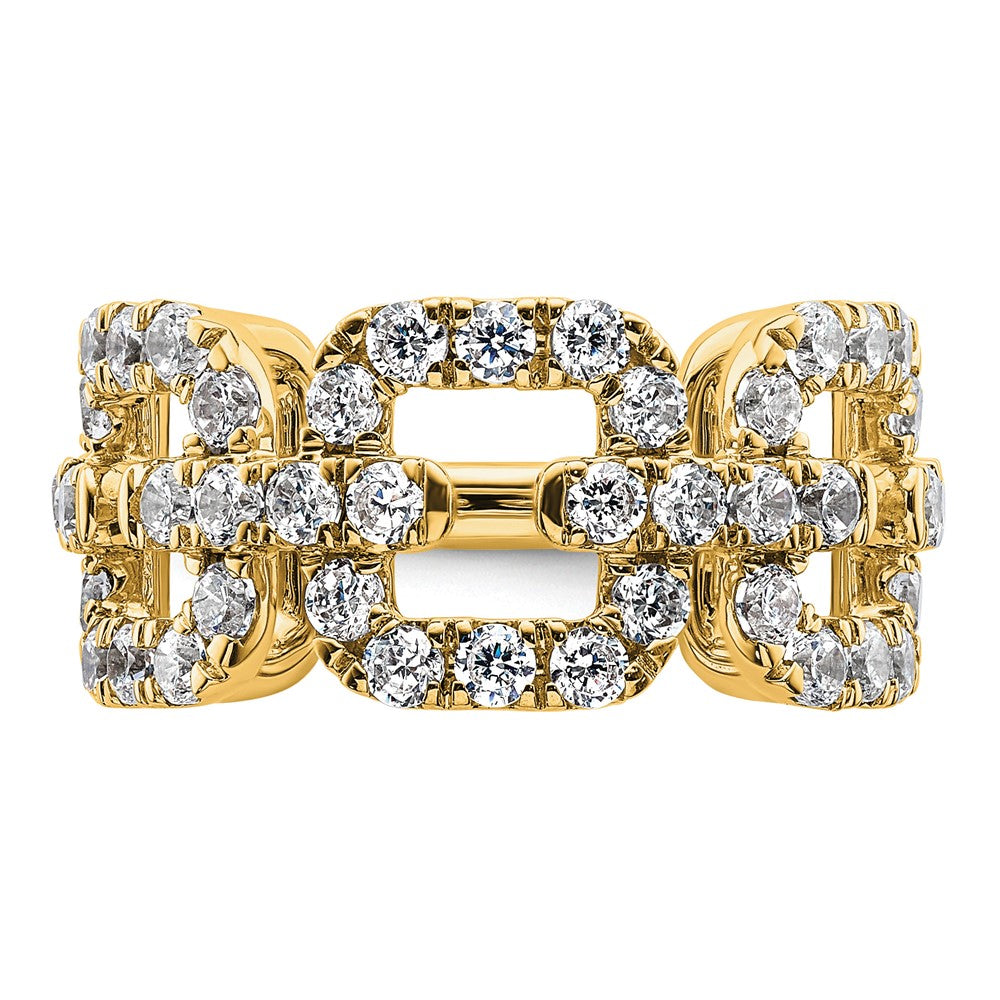 True Origin 14K Gelbgold 2 3/8 Karat Im Labor Gezüchtet Diamant Vs+ F+ Komplett Ehering Ring