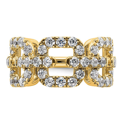 True Origin 14K Gelbgold 2 3/8 Karat Im Labor Gezüchtet Diamant Vs+ F+ Komplett Ehering Ring