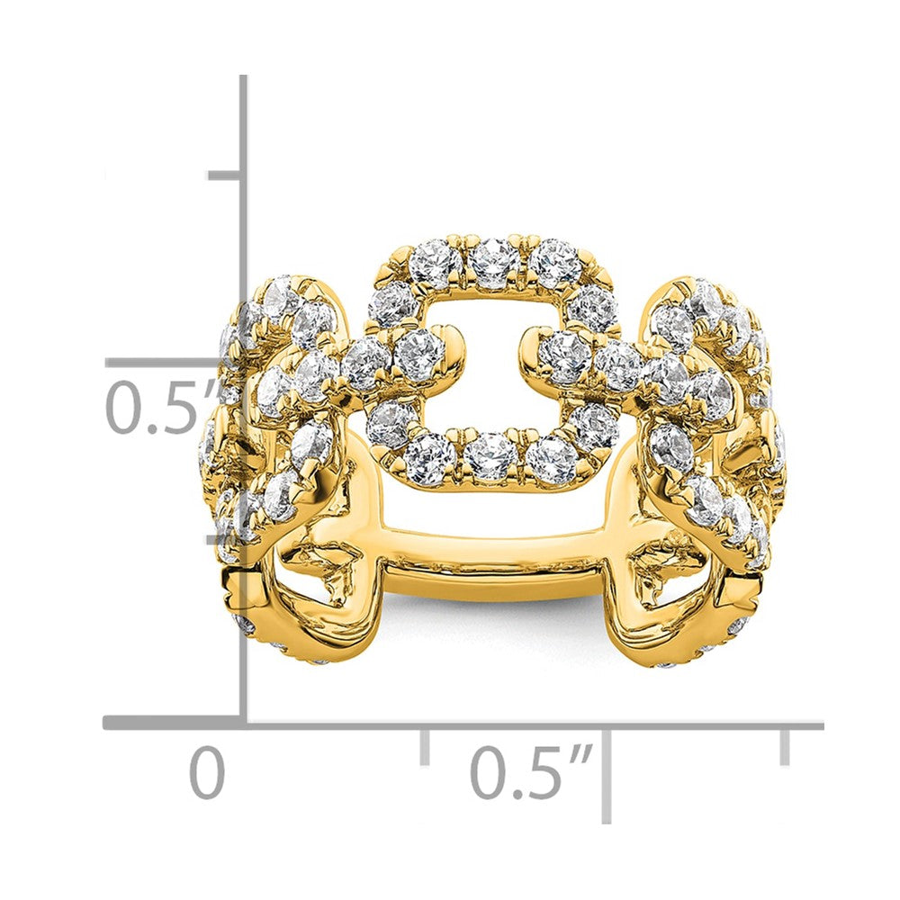 True Origin 14K Gelbgold 2 3/8 Karat Im Labor Gezüchtet Diamant Vs+ F+ Komplett Ehering Ring