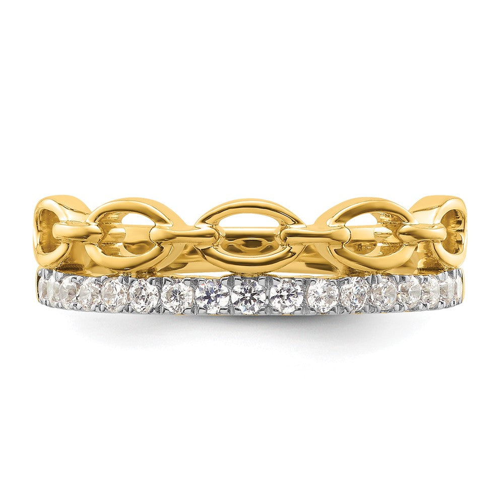 14K Bicolor True Origin 1/3 Karat Im Labor Gezüchtet Diamant Vs D E F Ring