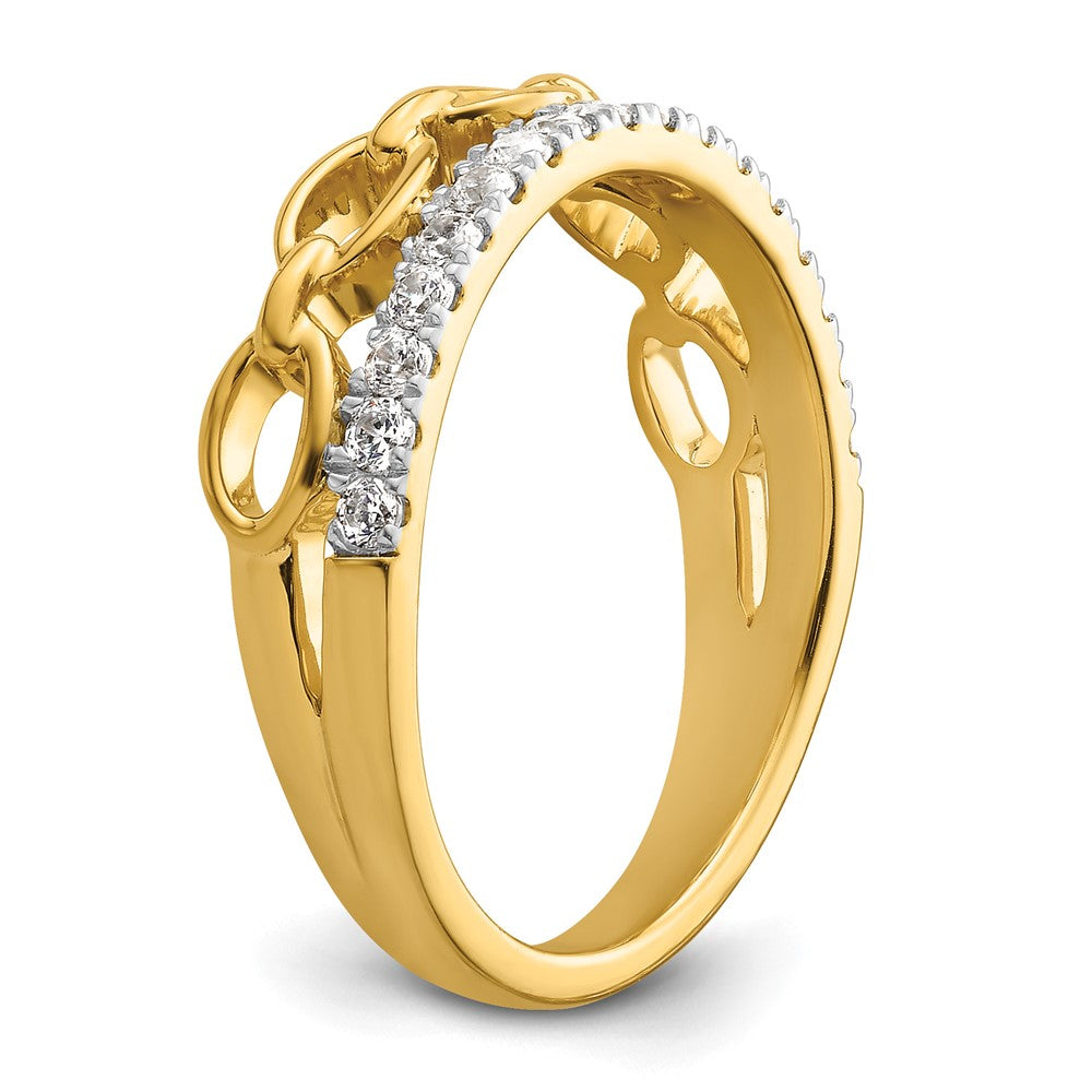 14K Bicolor True Origin 1/3 Karat Im Labor Gezüchtet Diamant Vs D E F Ring