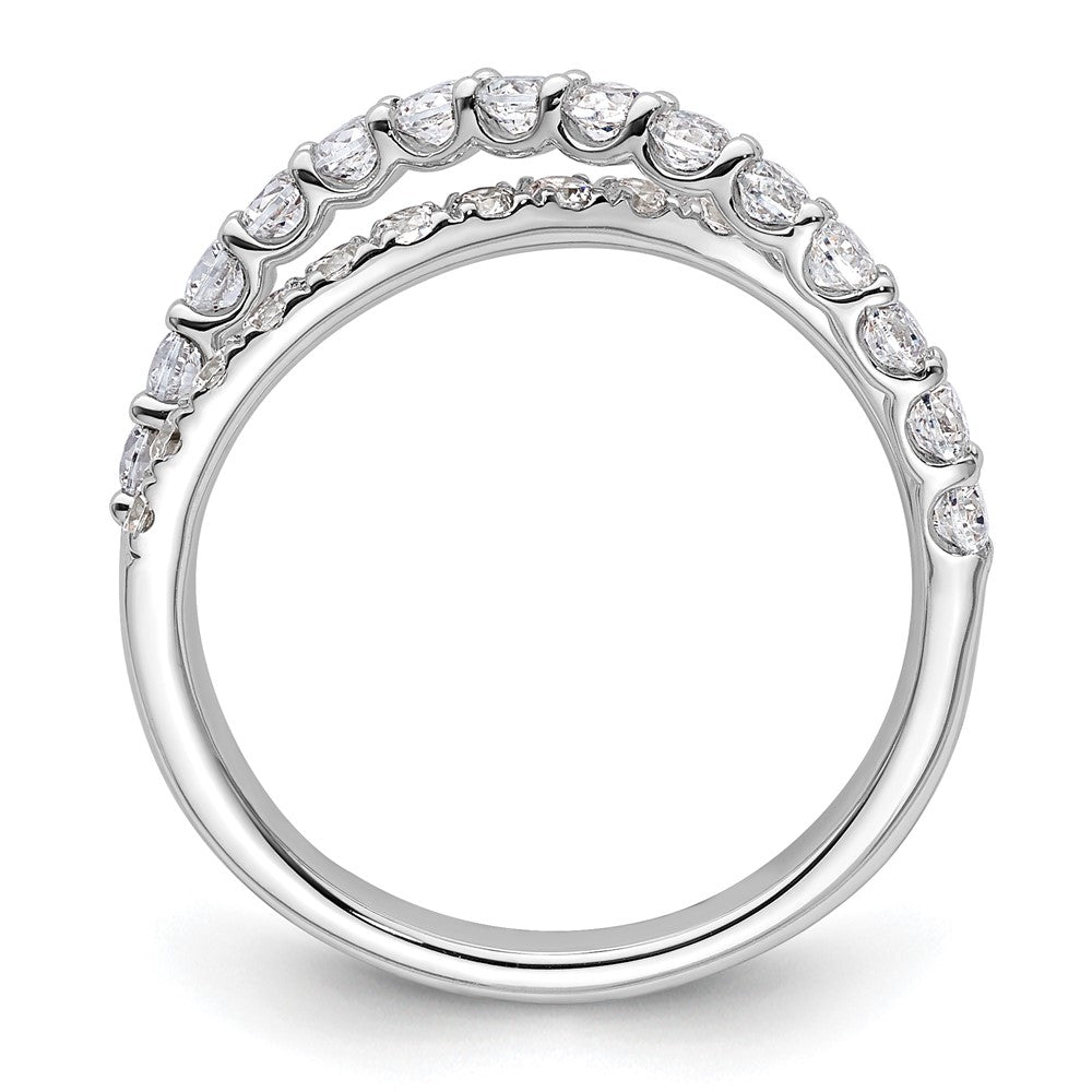 14K Weißgold True Origin 1 Karat Im Labor Gezüchtet Diamant Vs D E F Crisscross Ring