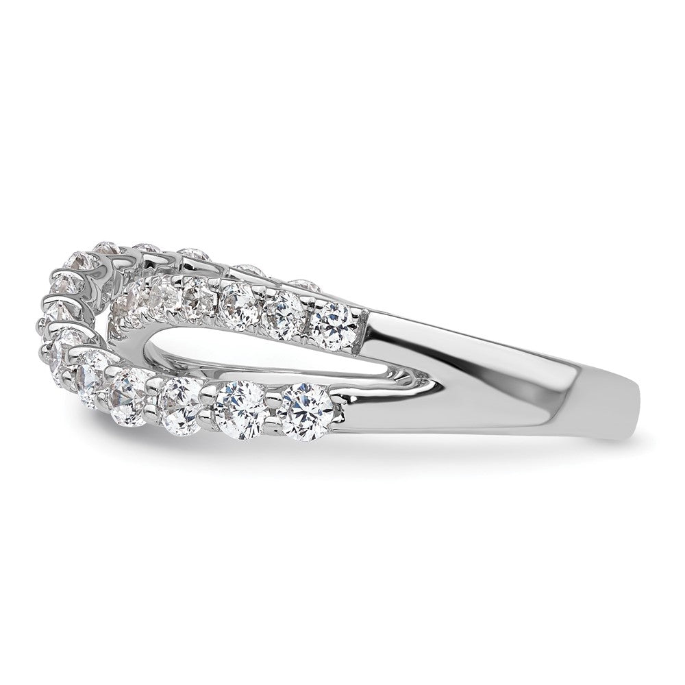 14K Weißgold True Origin 1 Karat Im Labor Gezüchtet Diamant Vs D E F Crisscross Ring