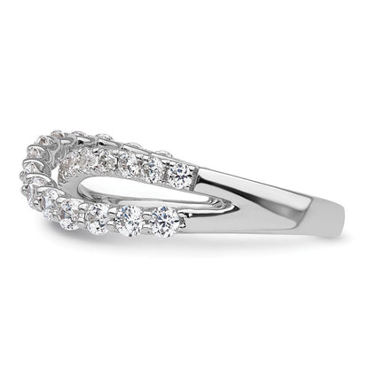 14K Weißgold True Origin 1 Karat Im Labor Gezüchtet Diamant Vs D E F Crisscross Ring