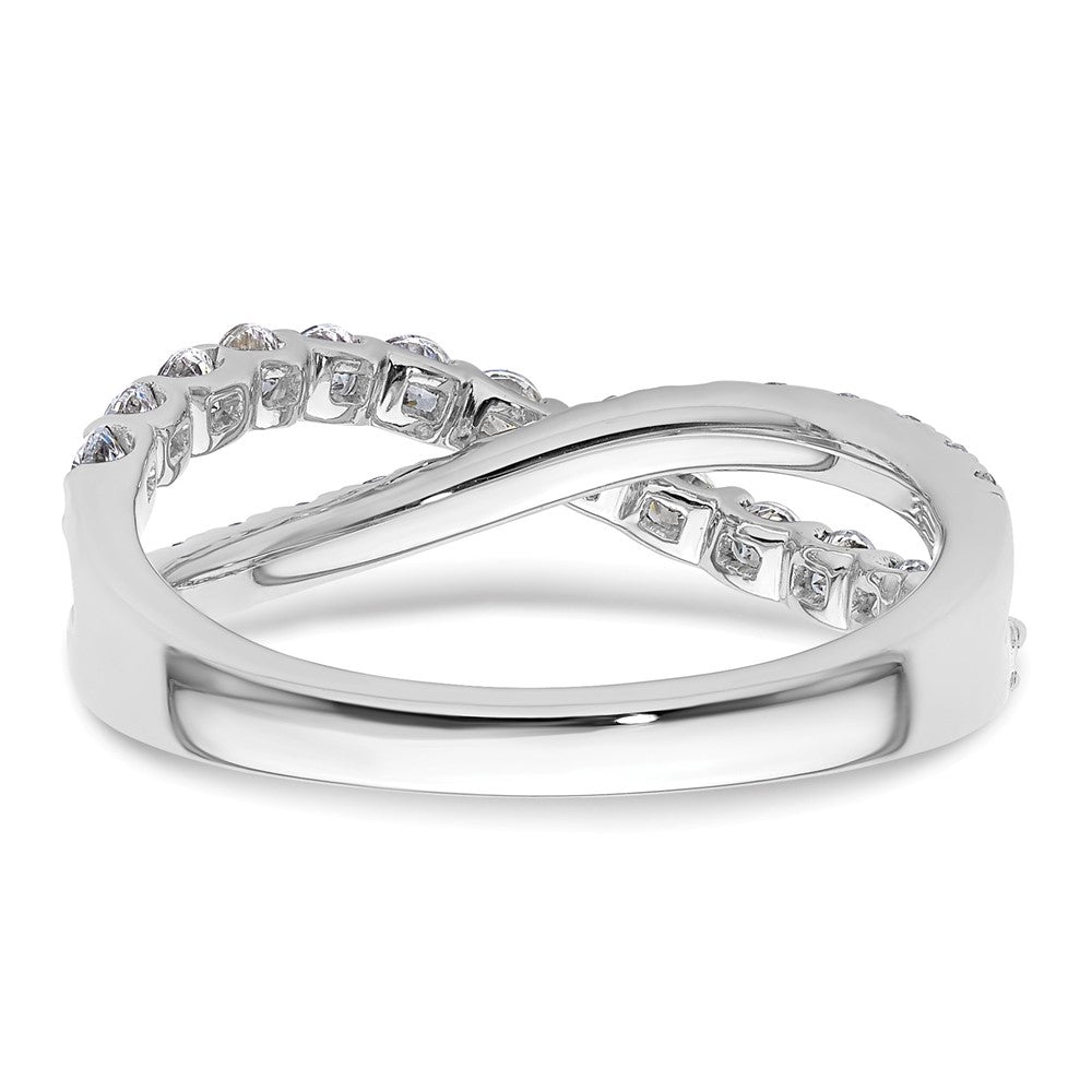 14K Weißgold True Origin 1 Karat Im Labor Gezüchtet Diamant Vs D E F Crisscross Ring