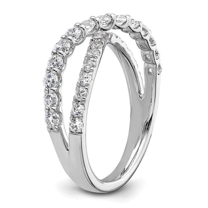 14K Weißgold True Origin 1 Karat Im Labor Gezüchtet Diamant Vs D E F Crisscross Ring