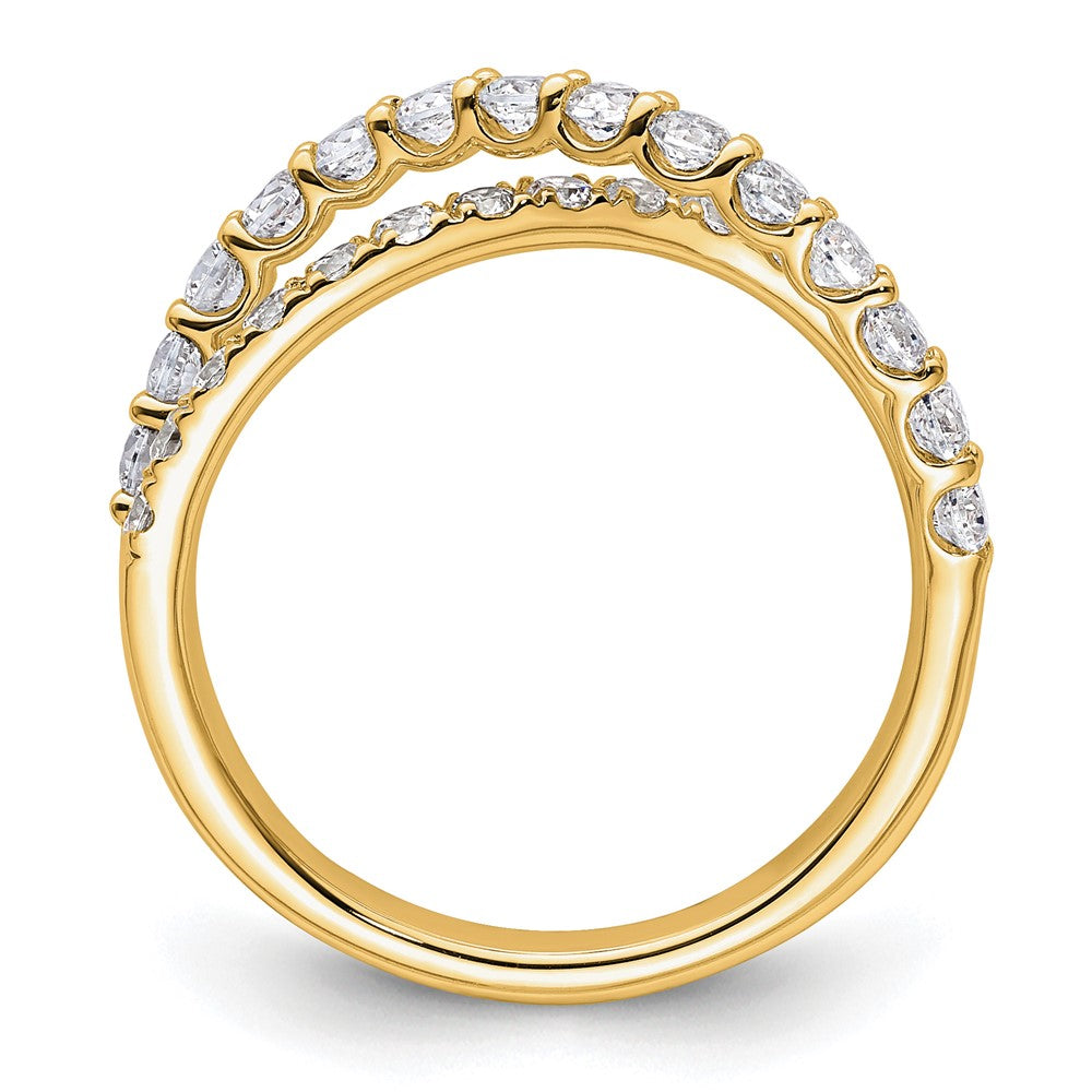 True Origin 14K Gelbgold 1 Karat Im Labor Gezüchtet Diamant Vs+ F+ Komplett Crisscross Ehering Ring