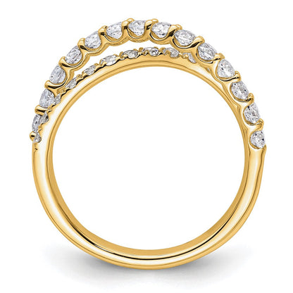 True Origin 14K Gelbgold 1 Karat Im Labor Gezüchtet Diamant Vs+ F+ Komplett Crisscross Ehering Ring