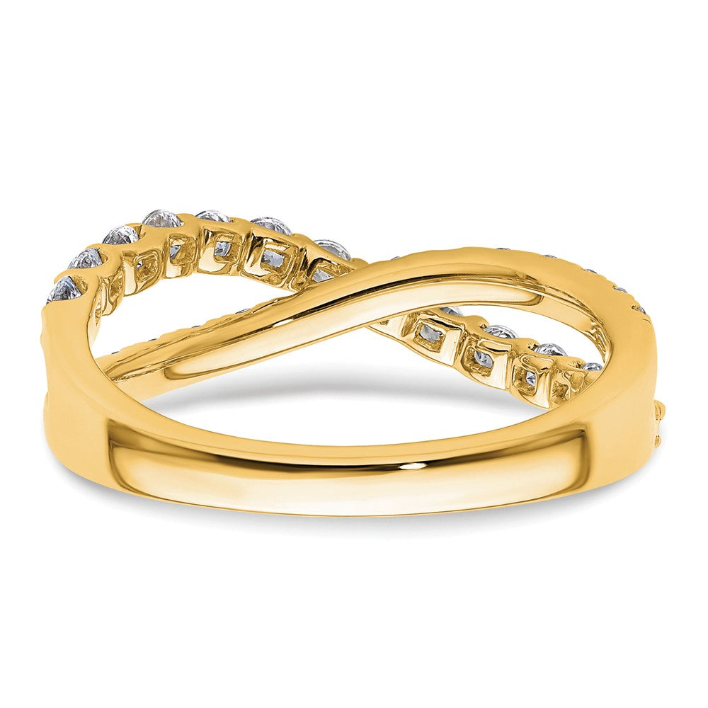 True Origin 14K Gelbgold 1 Karat Im Labor Gezüchtet Diamant Vs+ F+ Komplett Crisscross Ehering Ring