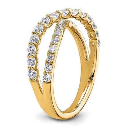 True Origin 14K Gelbgold 1 Karat Im Labor Gezüchtet Diamant Vs+ F+ Komplett Crisscross Ehering Ring