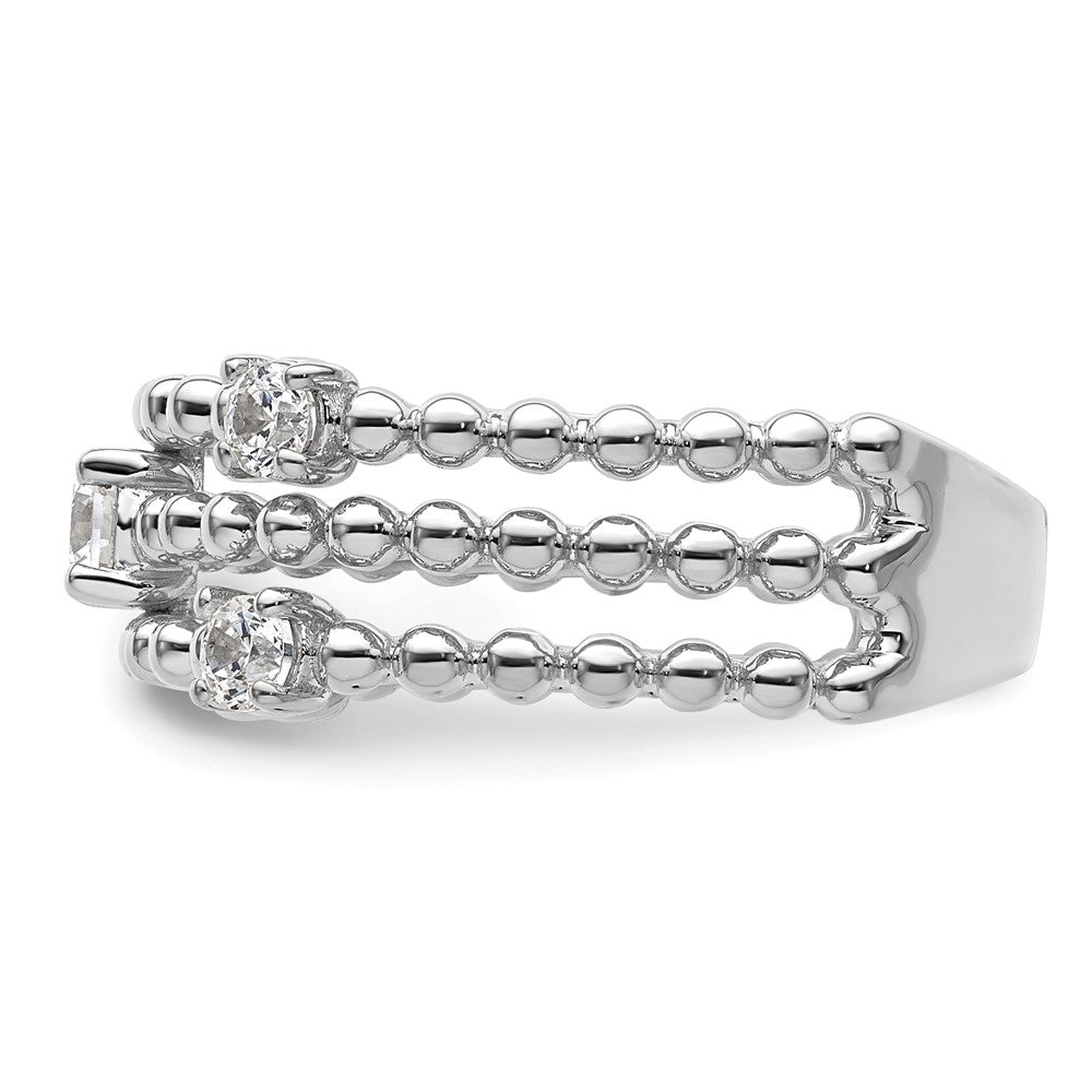 14K Weißgold True Origin 3/8 Karat Im Labor Gezüchtet Diamant Vs D E F Dreifach Ring