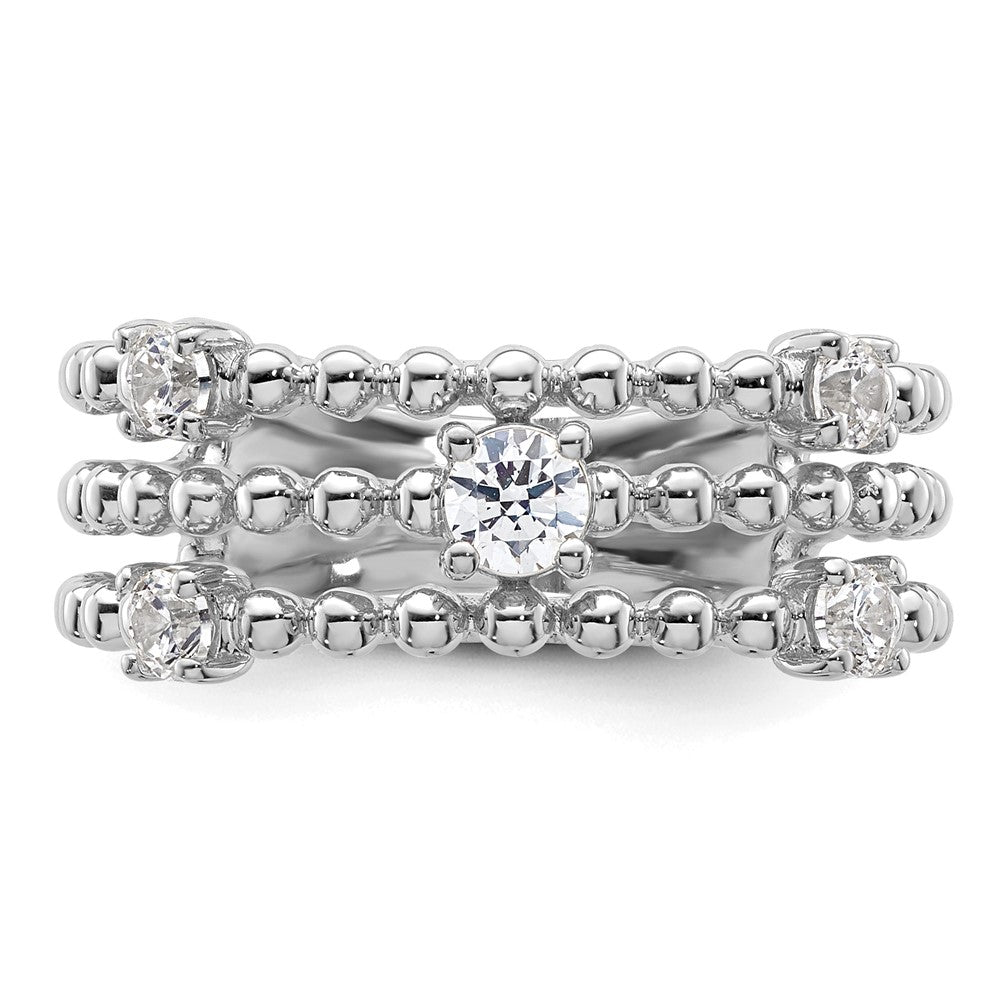 14K Weißgold True Origin 3/8 Karat Im Labor Gezüchtet Diamant Vs D E F Dreifach Ring
