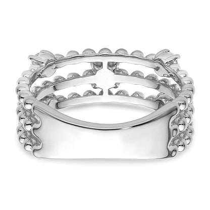 14K Weißgold True Origin 3/8 Karat Im Labor Gezüchtet Diamant Vs D E F Dreifach Ring
