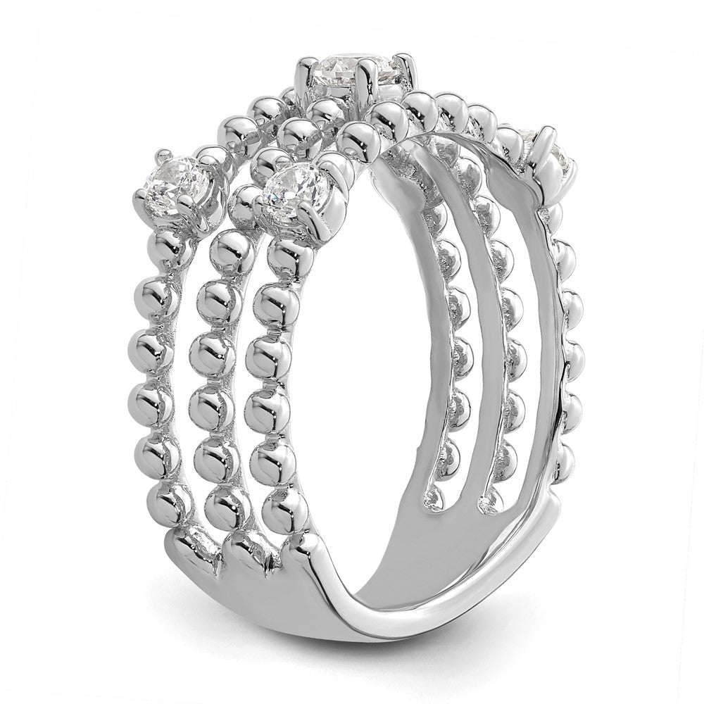 14K Weißgold True Origin 3/8 Karat Im Labor Gezüchtet Diamant Vs D E F Dreifach Ring