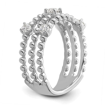 14K Weißgold True Origin 3/8 Karat Im Labor Gezüchtet Diamant Vs D E F Dreifach Ring