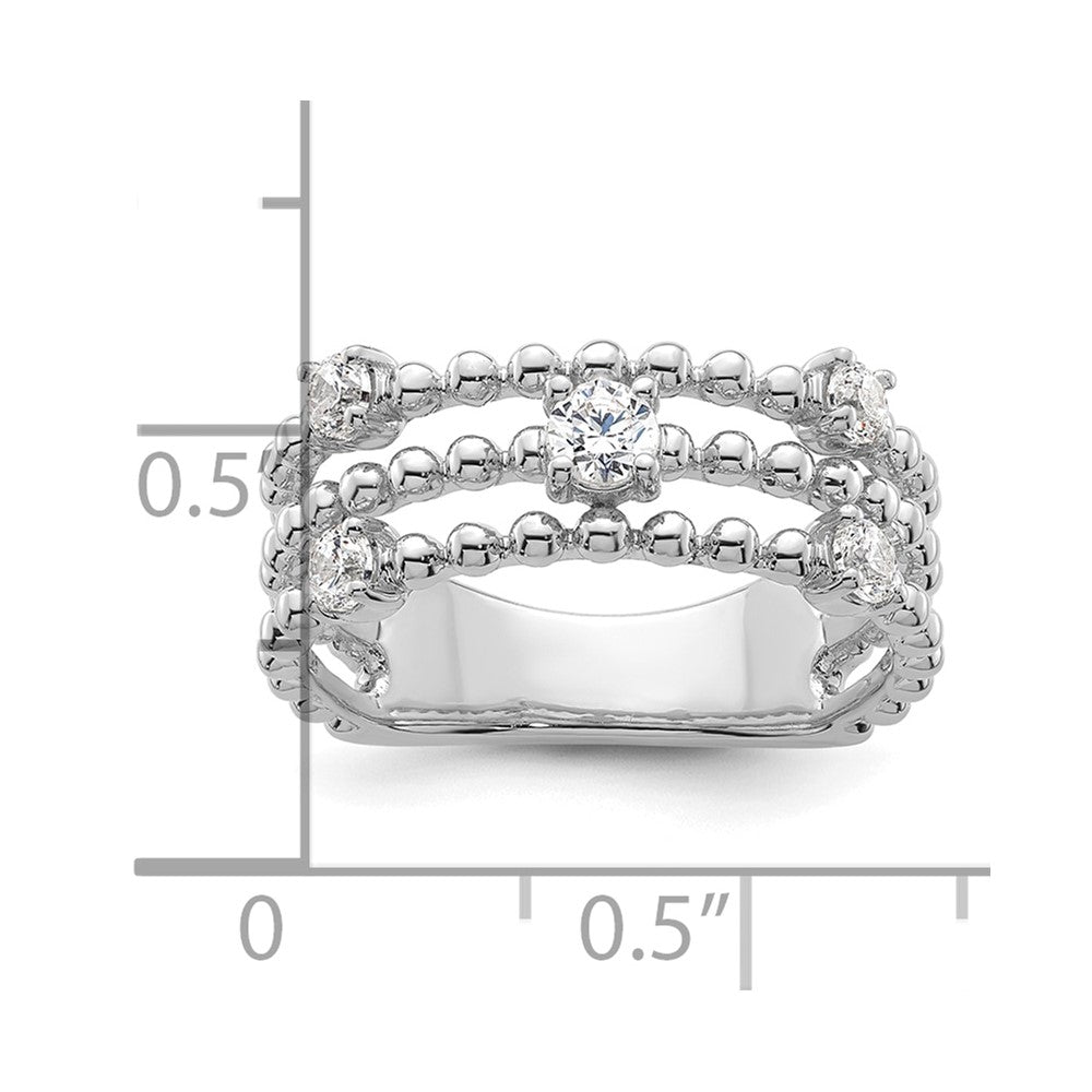 14K Weißgold True Origin 3/8 Karat Im Labor Gezüchtet Diamant Vs D E F Dreifach Ring