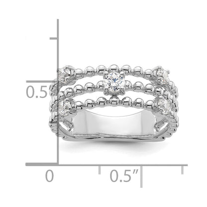 14K Weißgold True Origin 3/8 Karat Im Labor Gezüchtet Diamant Vs D E F Dreifach Ring