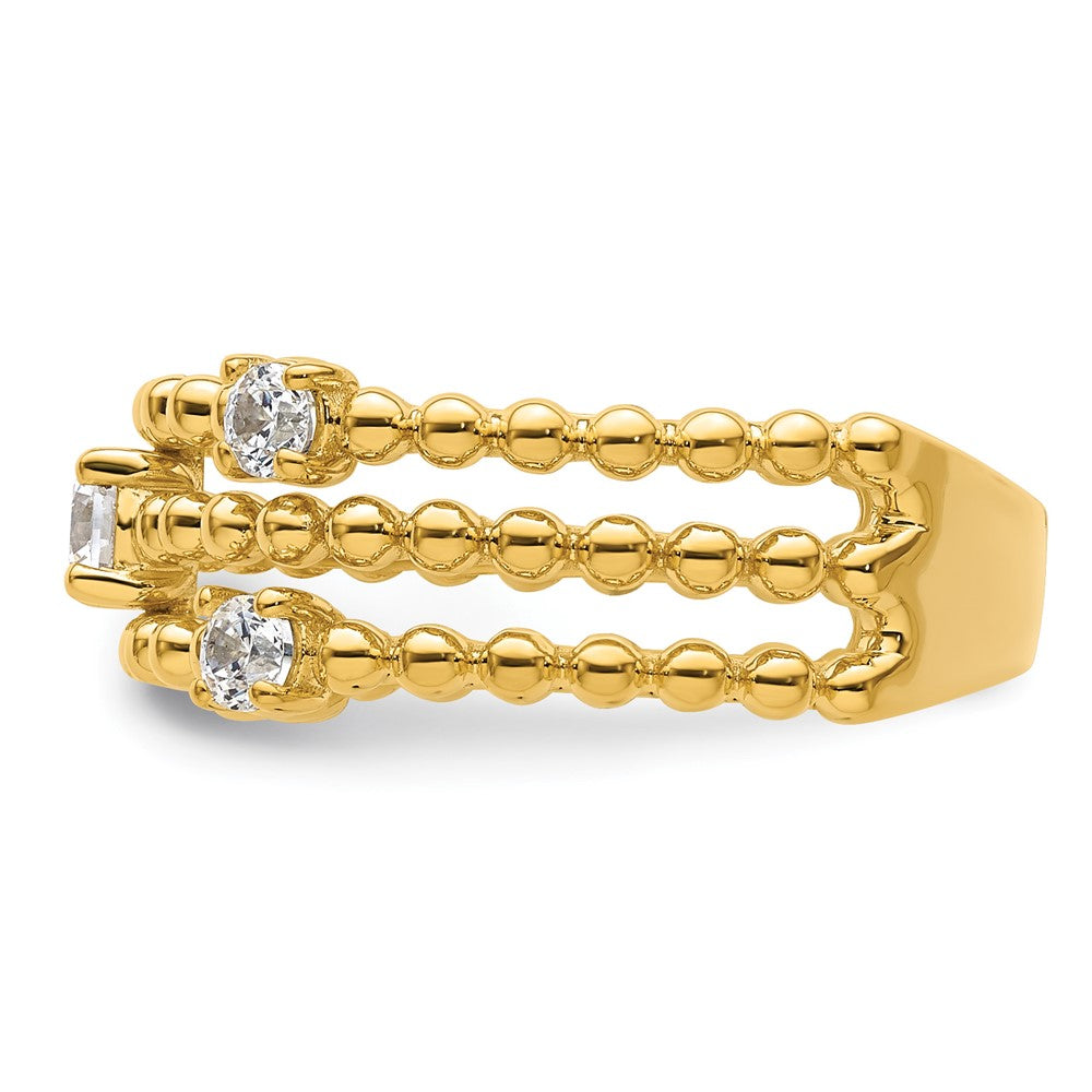 True Origin 14K Gelbgold 3/8 Karat Im Labor Gezüchtet Diamant Vs+ F+ Komplett Dreifach Ehering Ring
