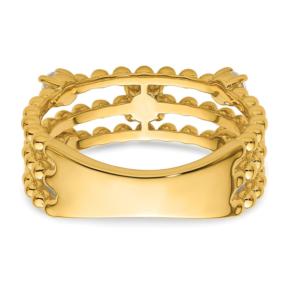 True Origin 14K Gelbgold 3/8 Karat Im Labor Gezüchtet Diamant Vs+ F+ Komplett Dreifach Ehering Ring
