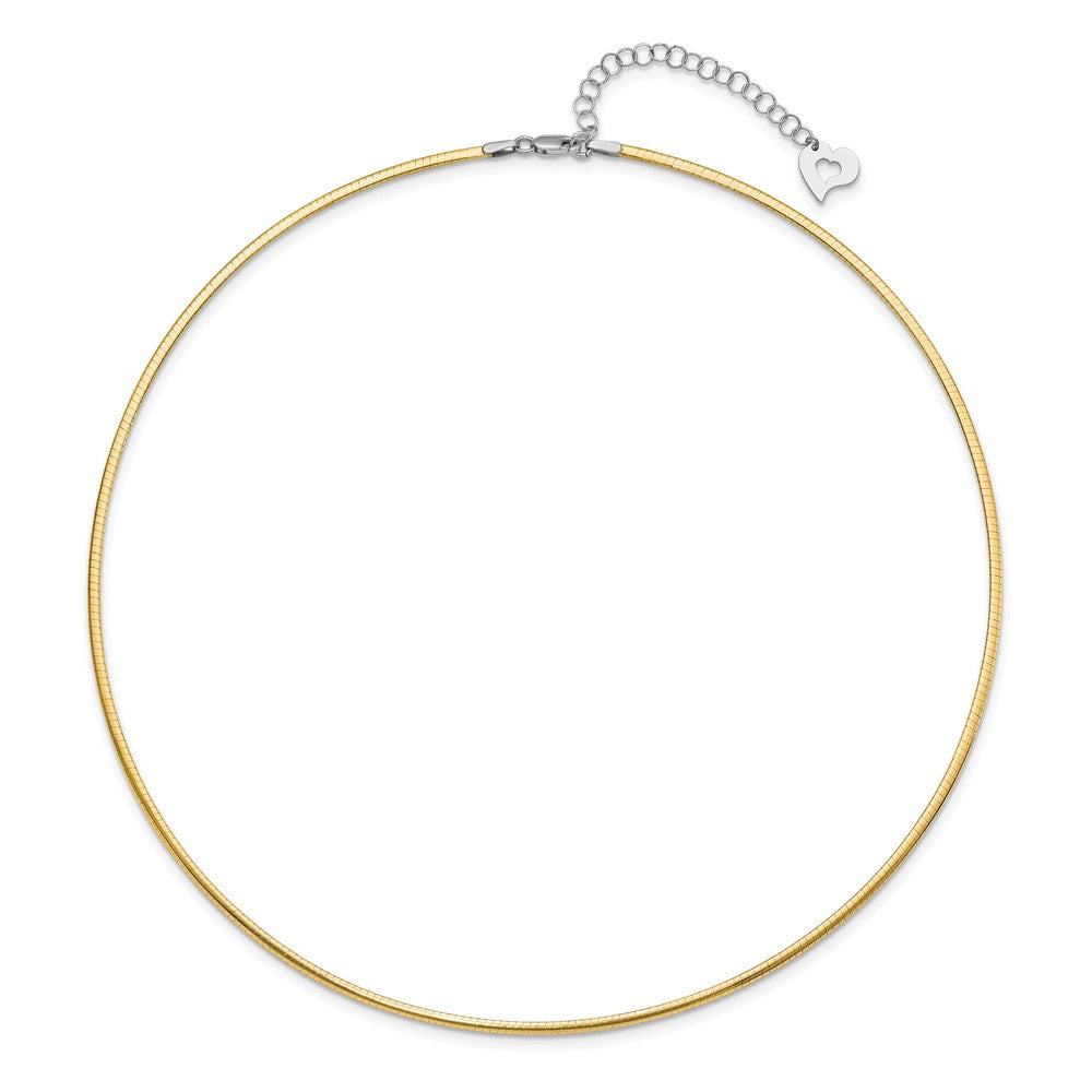 14K Bicolor Wendbar 2mm Omega Halskette