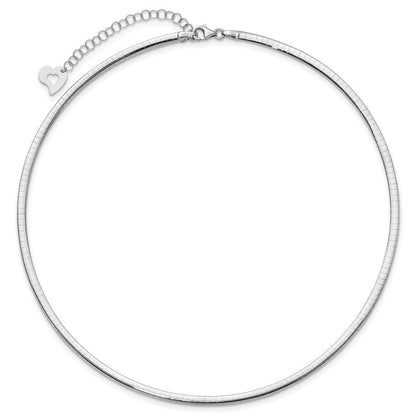 14K Bicolor Lt Wendbar 3mm Omega mit Verlängerung Halskette
