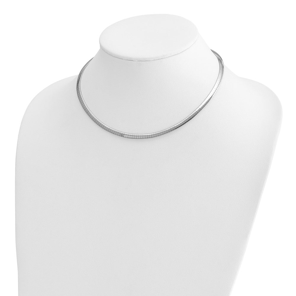 14K Bicolor Lt Wendbar 4mm Omega mit Verlängerung Halskette