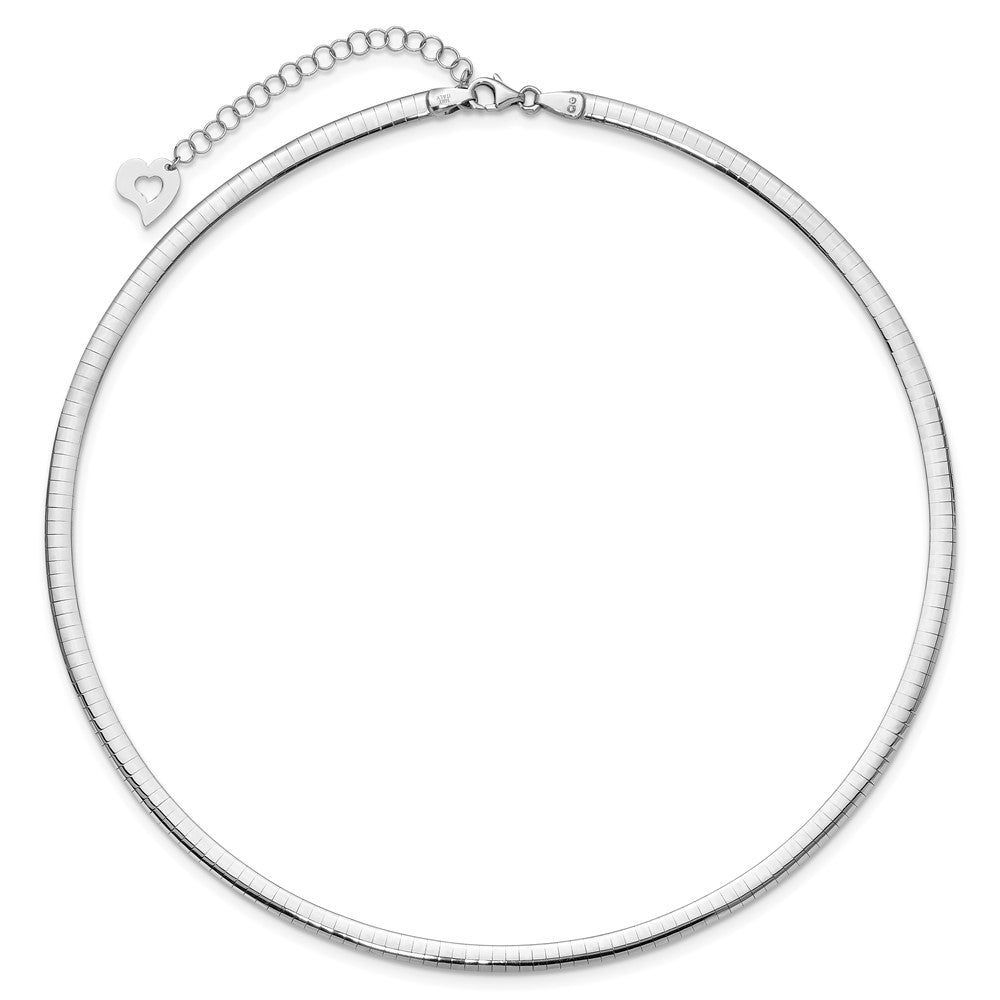 14K Bicolor Lt Wendbar 4mm Omega mit Verlängerung Halskette