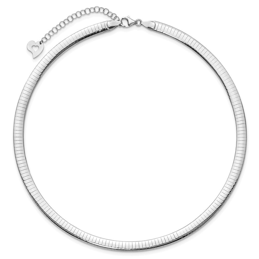 14K Bicolor Lt Wendbar 6mm Omega mit Verlängerung Halskette