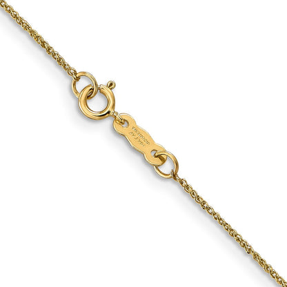 14K Gelbgold.70mm Ropa mit Federring Verschluss Kette Kinder Halskette