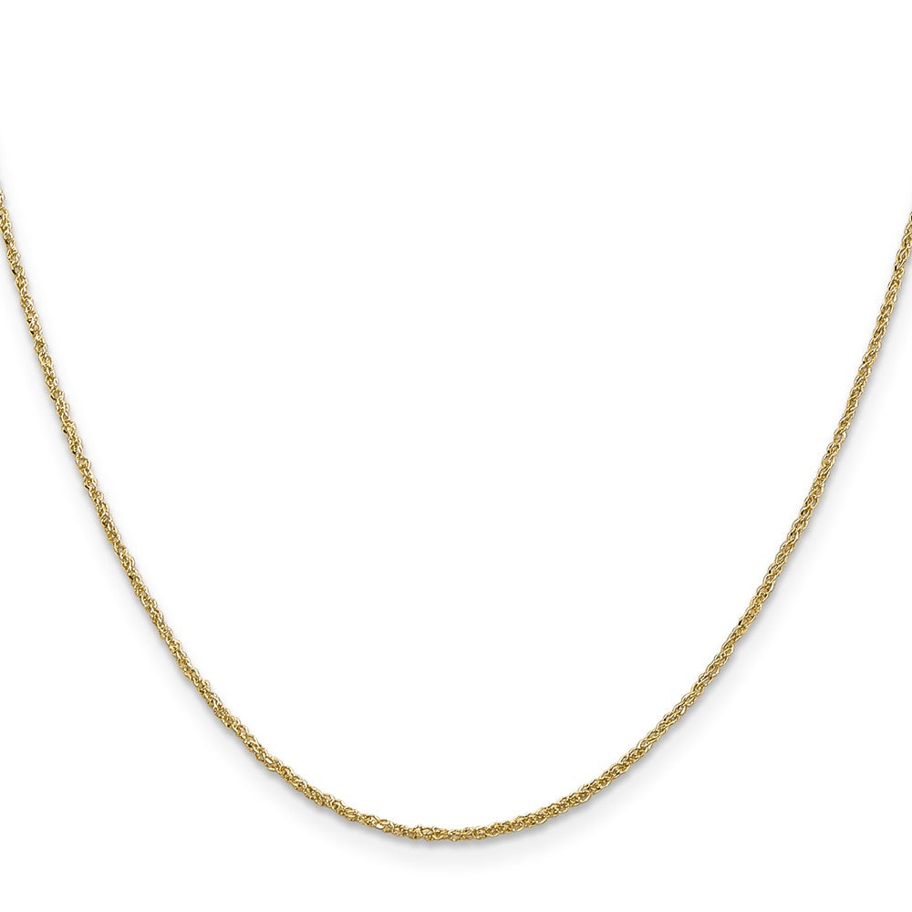 14K Gelbgold 1.1mm Ropa mit Federring Verschluss Kette Kinder Halskette