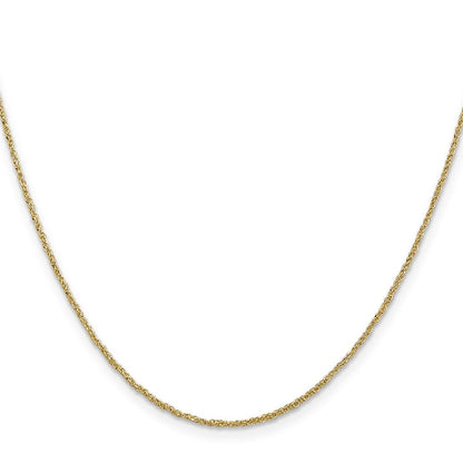 14K Gelbgold 1.1mm Ropa mit Federring Verschluss Kette Kinder Halskette
