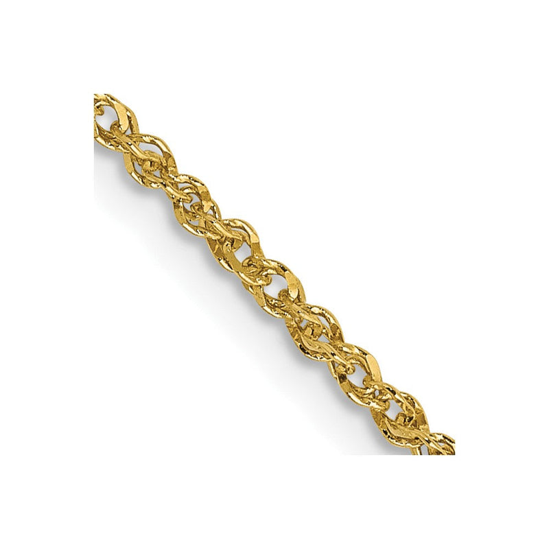 14K Gelbgold 1.7mm Ropa mit Karabinerverschluss Halskette