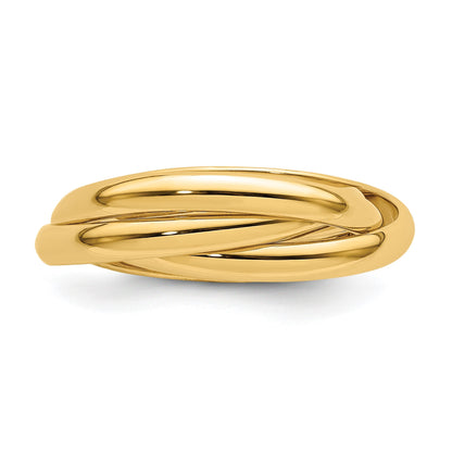 14K Gelbgold Rollring, poliert