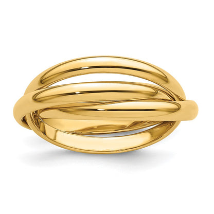14K Gelbgold Rolling-Ring, poliert
