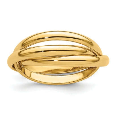 14K Gelbgold Rollring, poliert