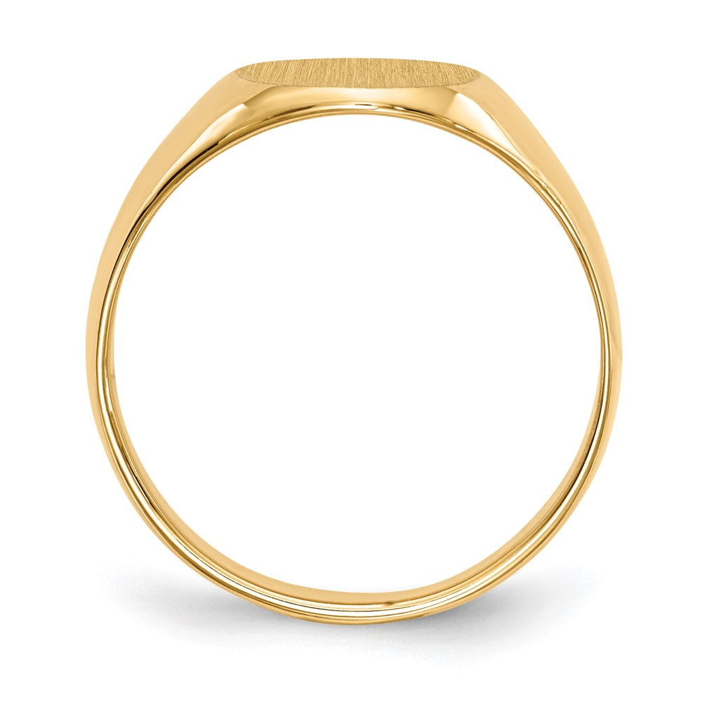 14K Gelbgold Siegelring mit geschlossener Fassung, 13,0 x 11,5 mm, für Herren