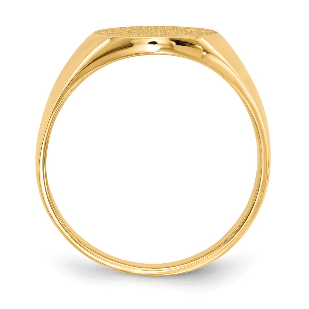 14K Gelbgold 14,5x12,0mm Herren-Siegelring mit geschlossener Rückseite