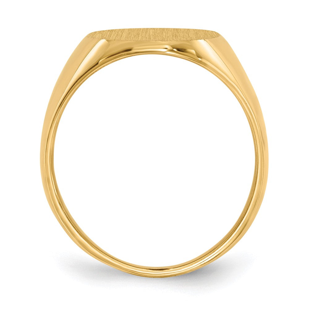 14K Gelbgold Siegelring mit geschlossener Fassung, 16,0x13,0 mm