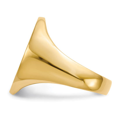 14K Gelbgold Herren-Siegelring mit geschlossener Fassung, 20,5x16,0mm