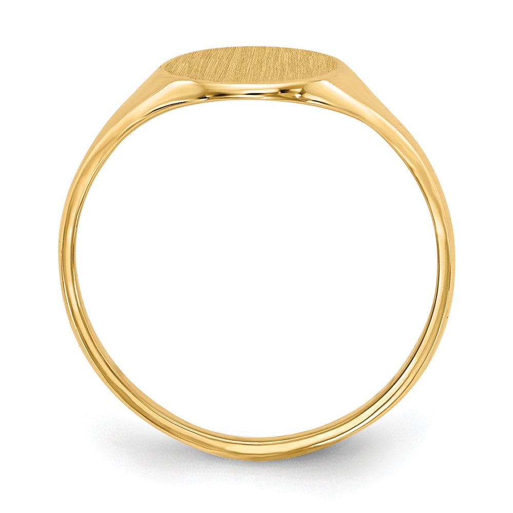 14K Gelbgold Siegelring mit offener Rückseite, 9,5 x 8,0 mm