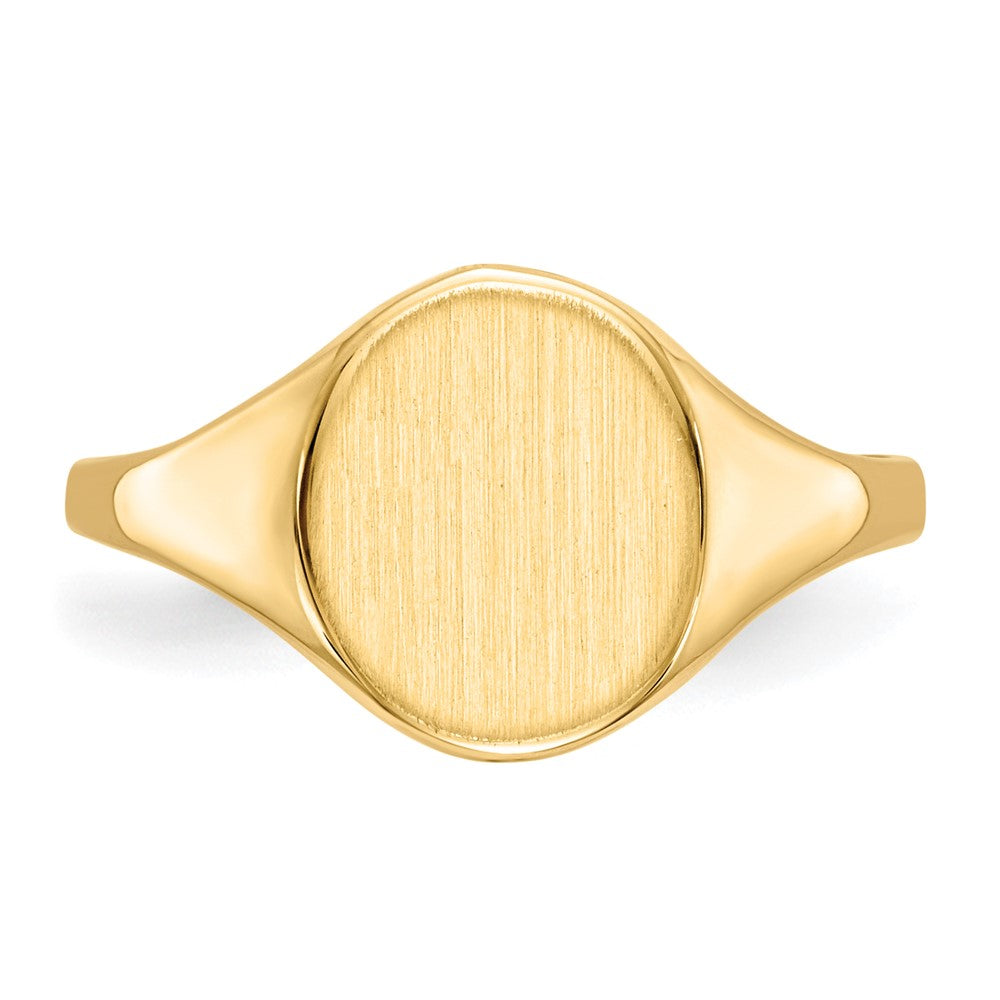 10K Gelbgold Siegelring mit offener Rückseite, 10,0 x 8,5 mm